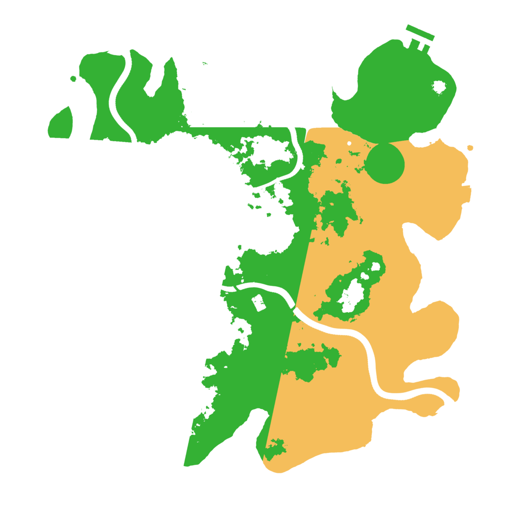 Biome Rust Map: Procedural Map, Size: 3500, Seed: 71857043
