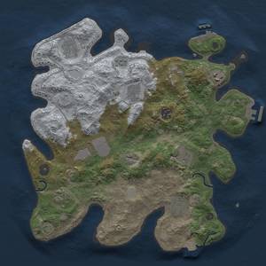 Thumbnail Rust Map: Procedural Map, Size: 3500, Seed: 319245410, 17 Monuments