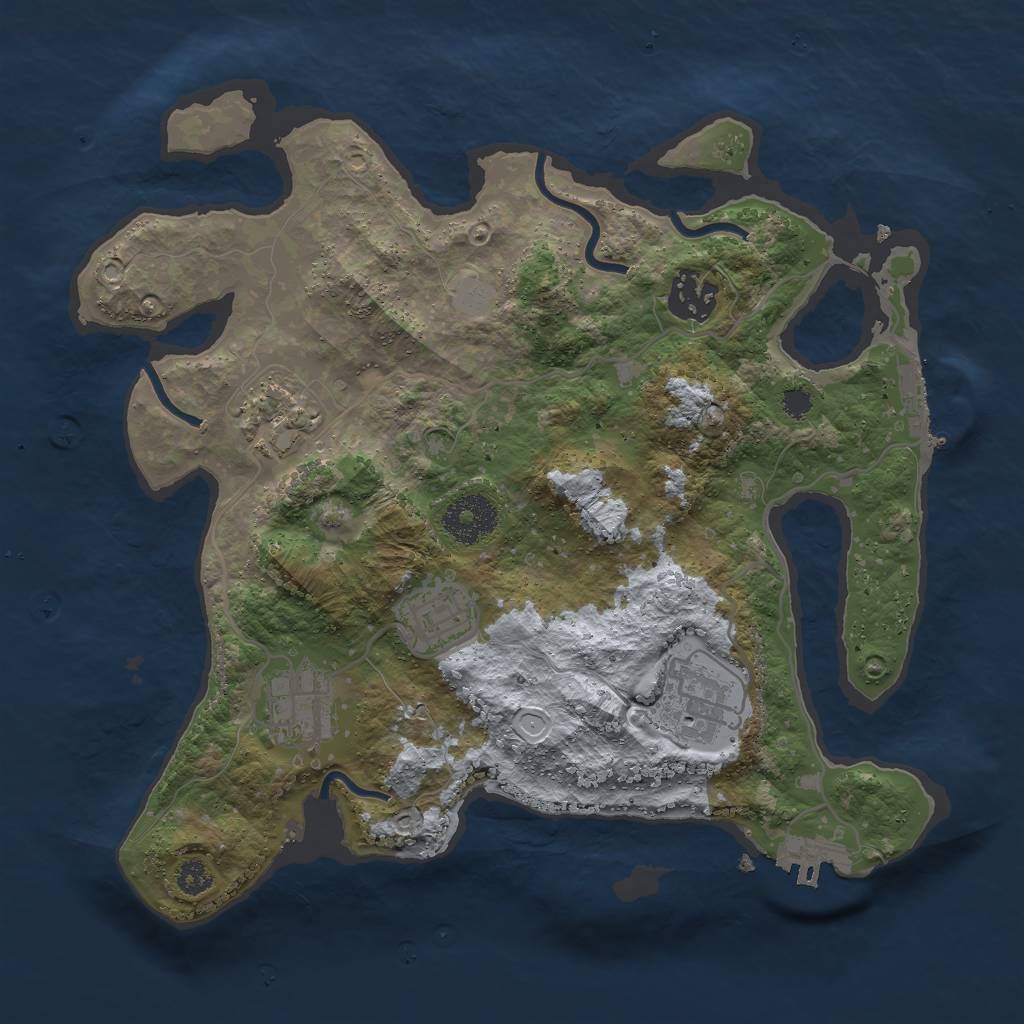 Rust Map: Procedural Map, Size: 3001, Seed: 534234, 12 Monuments