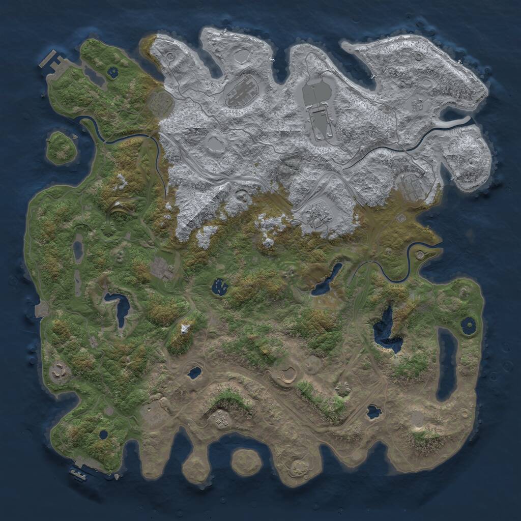 Rust Map: Procedural Map, Size: 4800, Seed: 18422703, 17 Monuments
