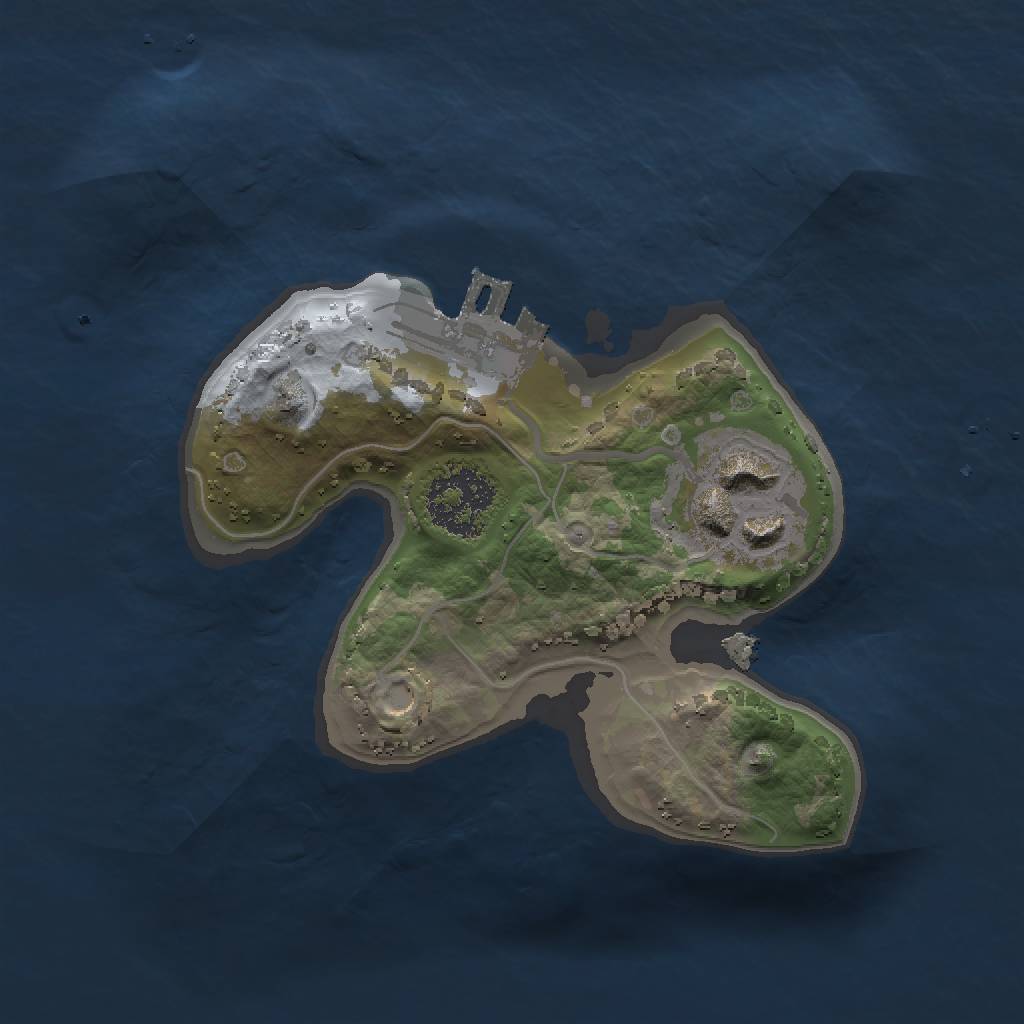 Rust Map: Procedural Map, Size: 1500, Seed: 154024, 5 Monuments