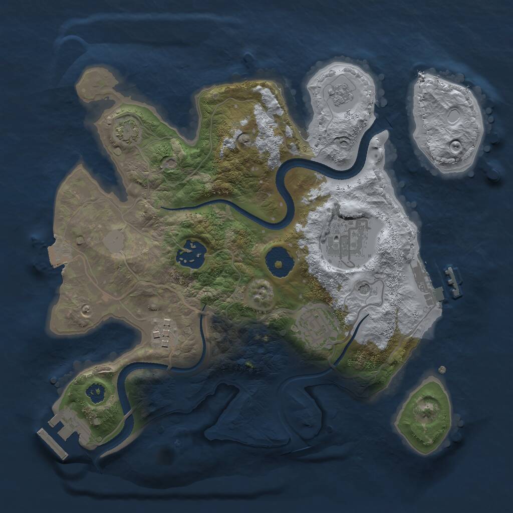Rust Map: Procedural Map, Size: 2700, Seed: 63469346, 10 Monuments