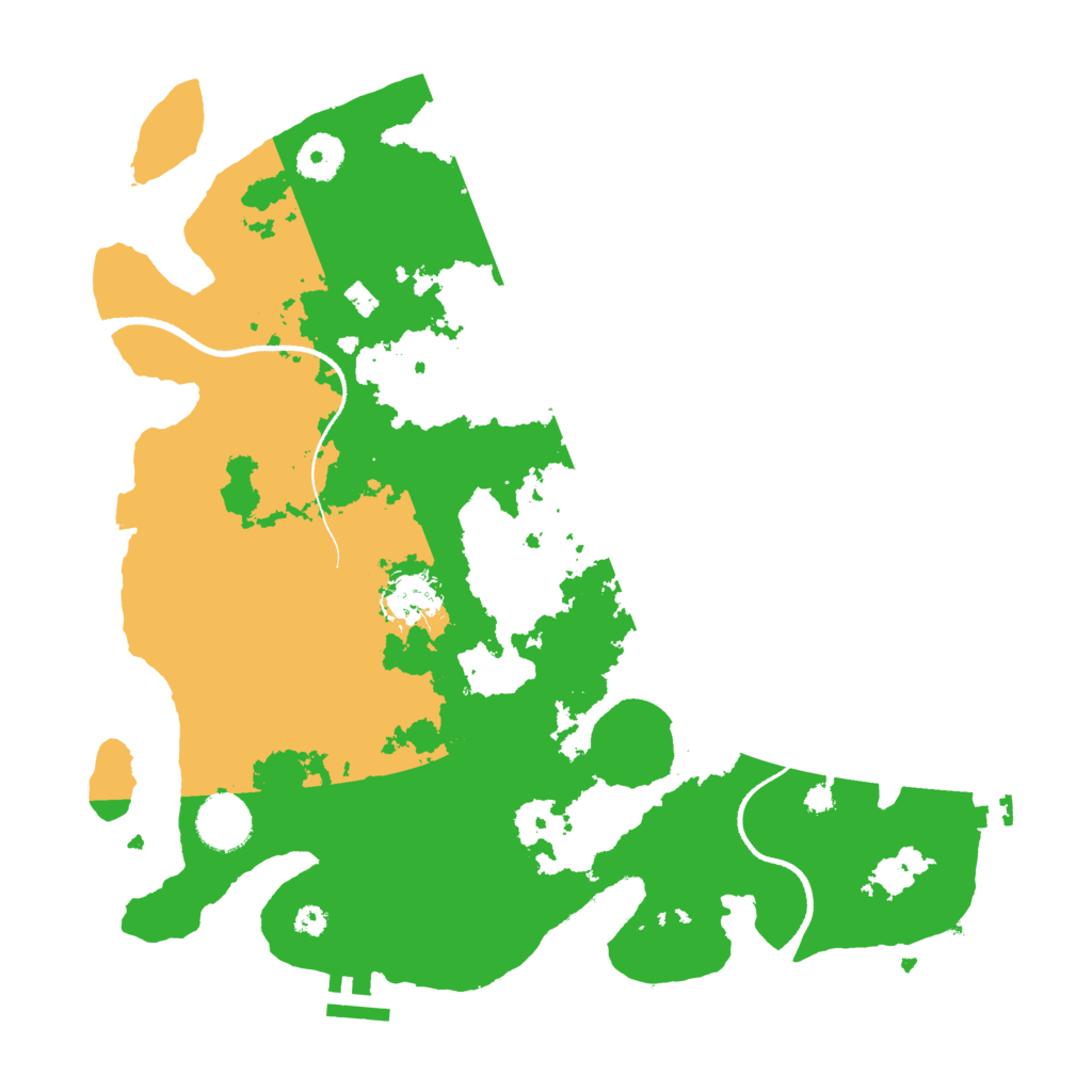 Biome Rust Map: Procedural Map, Size: 3500, Seed: 20230201