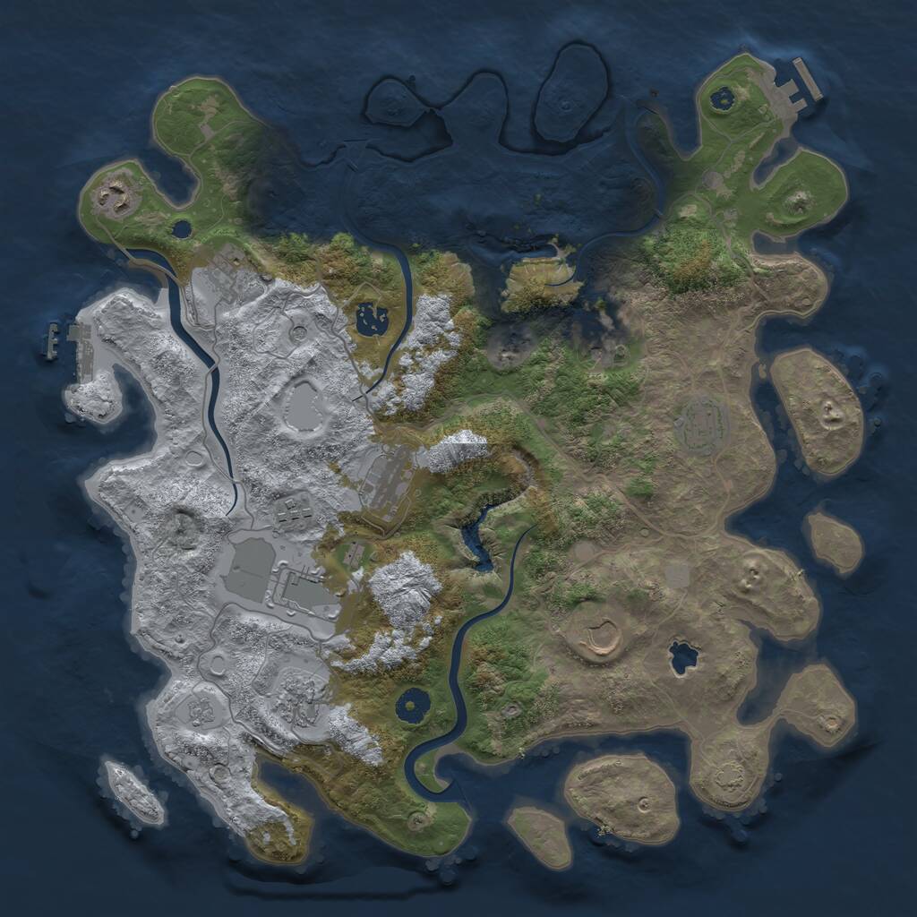 Rust Map: Procedural Map, Size: 4000, Seed: 1471927220, 16 Monuments