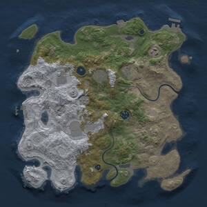 Thumbnail Rust Map: Procedural Map, Size: 3500, Seed: 12012022, 13 Monuments