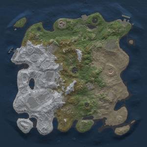 Thumbnail Rust Map: Procedural Map, Size: 3500, Seed: 12012022, 17 Monuments