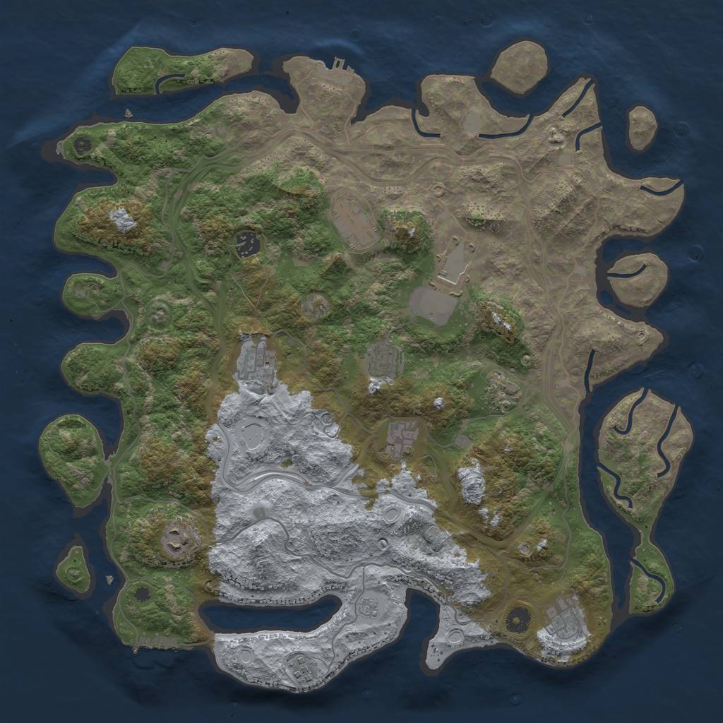 Rust Map: Procedural Map, Size: 4250, Seed: 26682, 19 Monuments