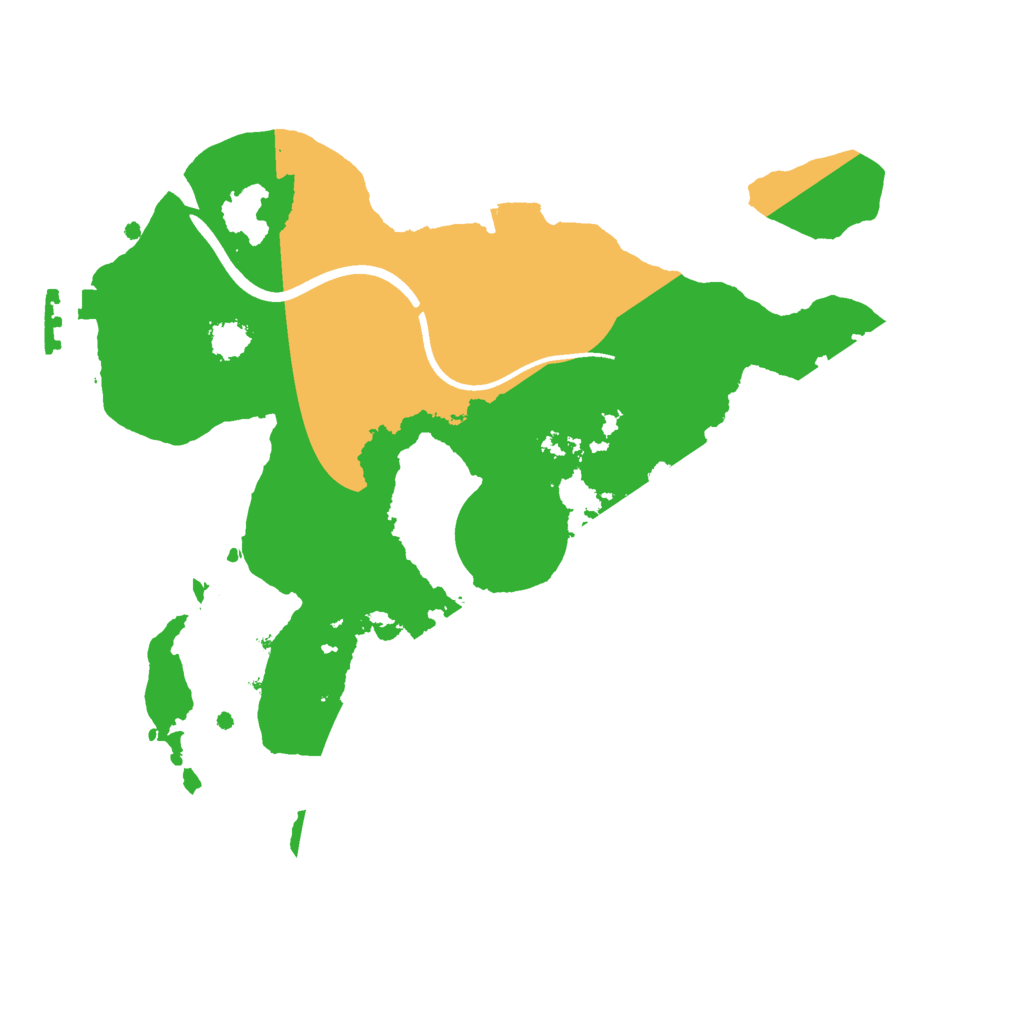 Biome Rust Map: Procedural Map, Size: 2400, Seed: 855555