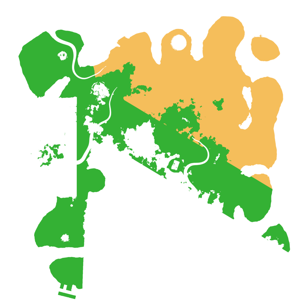 Biome Rust Map: Procedural Map, Size: 3500, Seed: 40560447