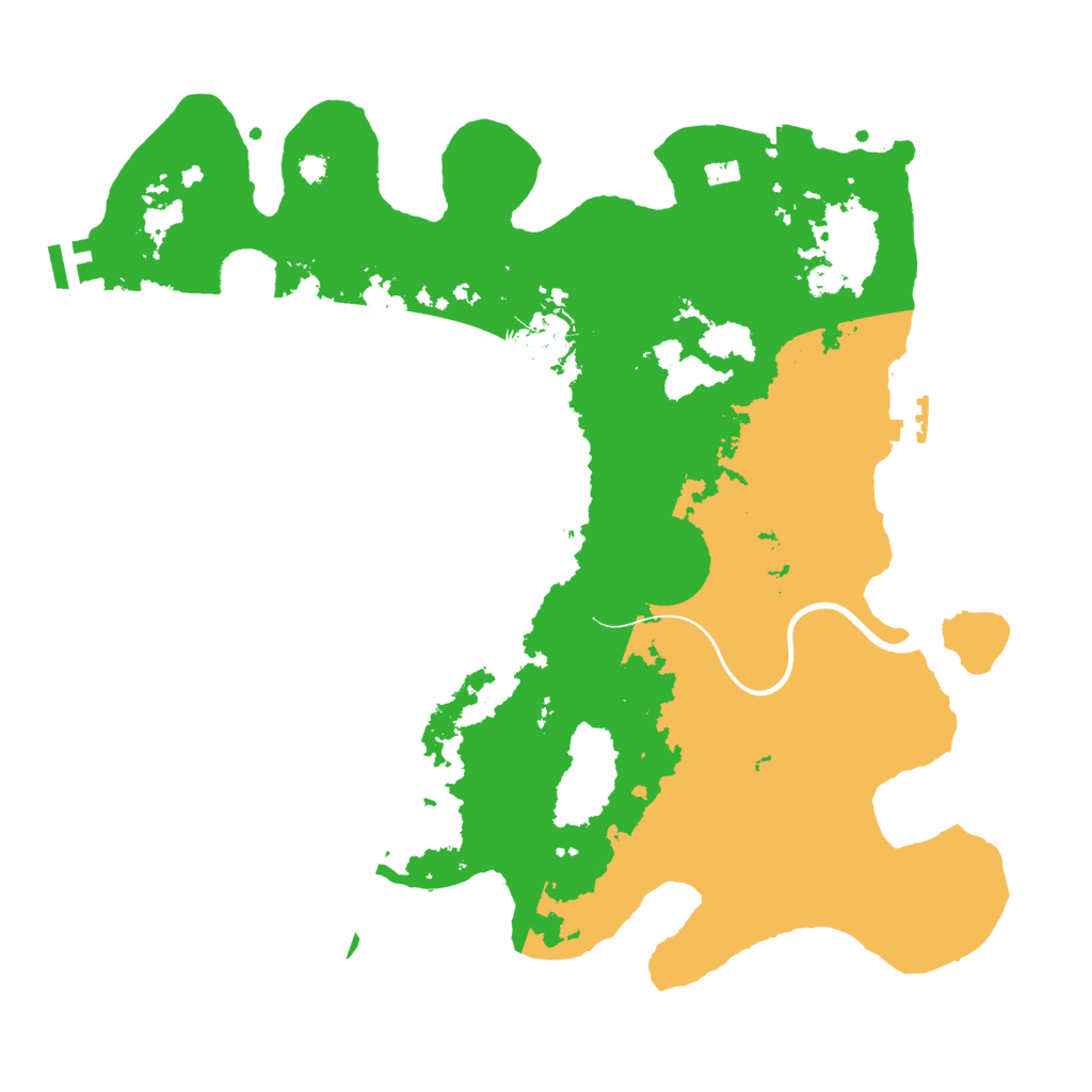 Biome Rust Map: Procedural Map, Size: 3500, Seed: 57438694