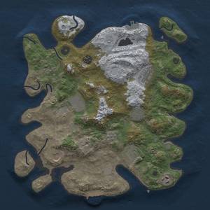 Thumbnail Rust Map: Procedural Map, Size: 3500, Seed: 55401202, 16 Monuments