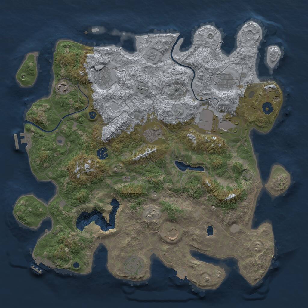 Rust Map: Procedural Map, Size: 4000, Seed: 26996642, 15 Monuments