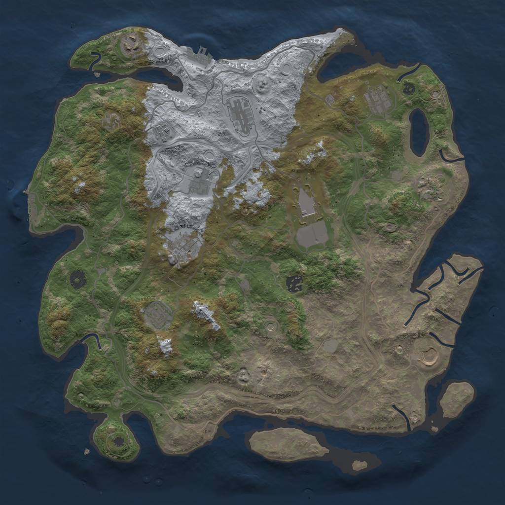 Rust Map: Procedural Map, Size: 4250, Seed: 617199064, 19 Monuments