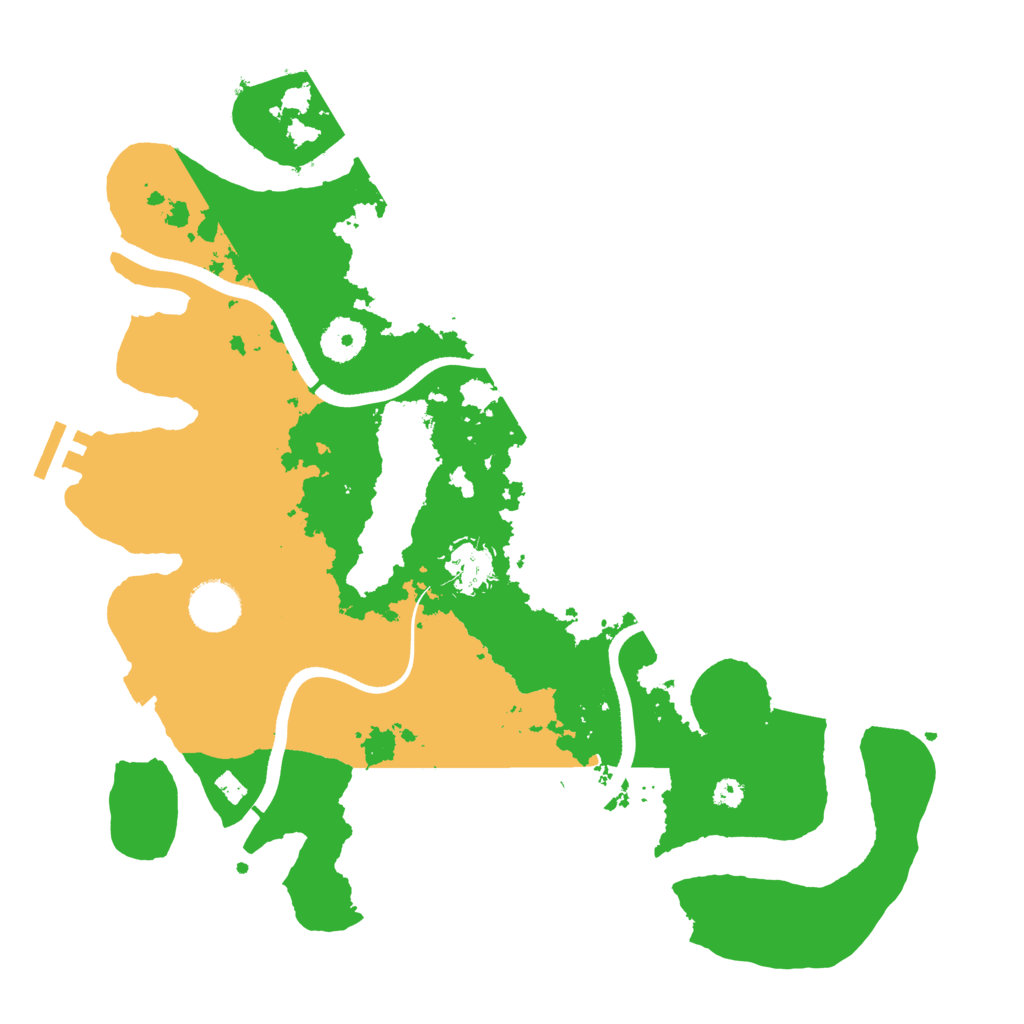 Biome Rust Map: Procedural Map, Size: 3500, Seed: 80252441