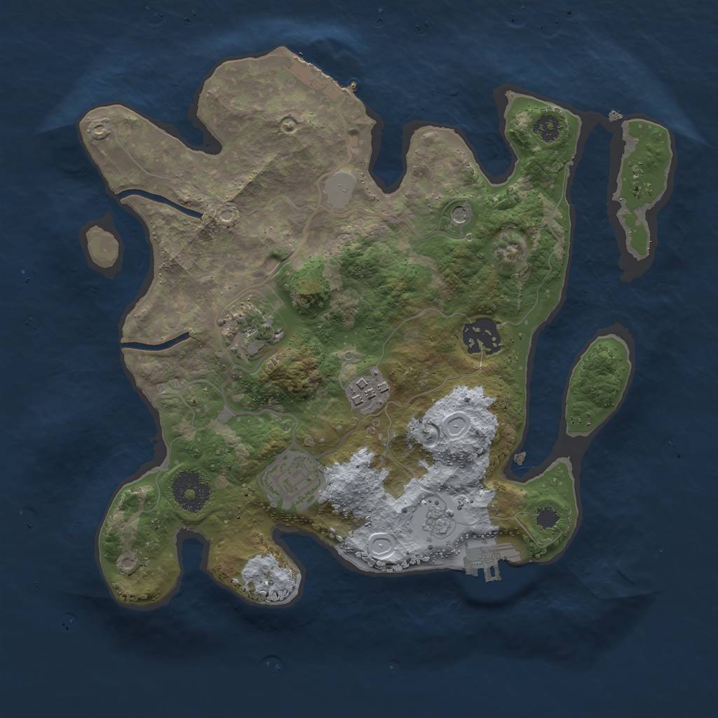 Rust Map: Procedural Map, Size: 2800, Seed: 2007631046, 13 Monuments