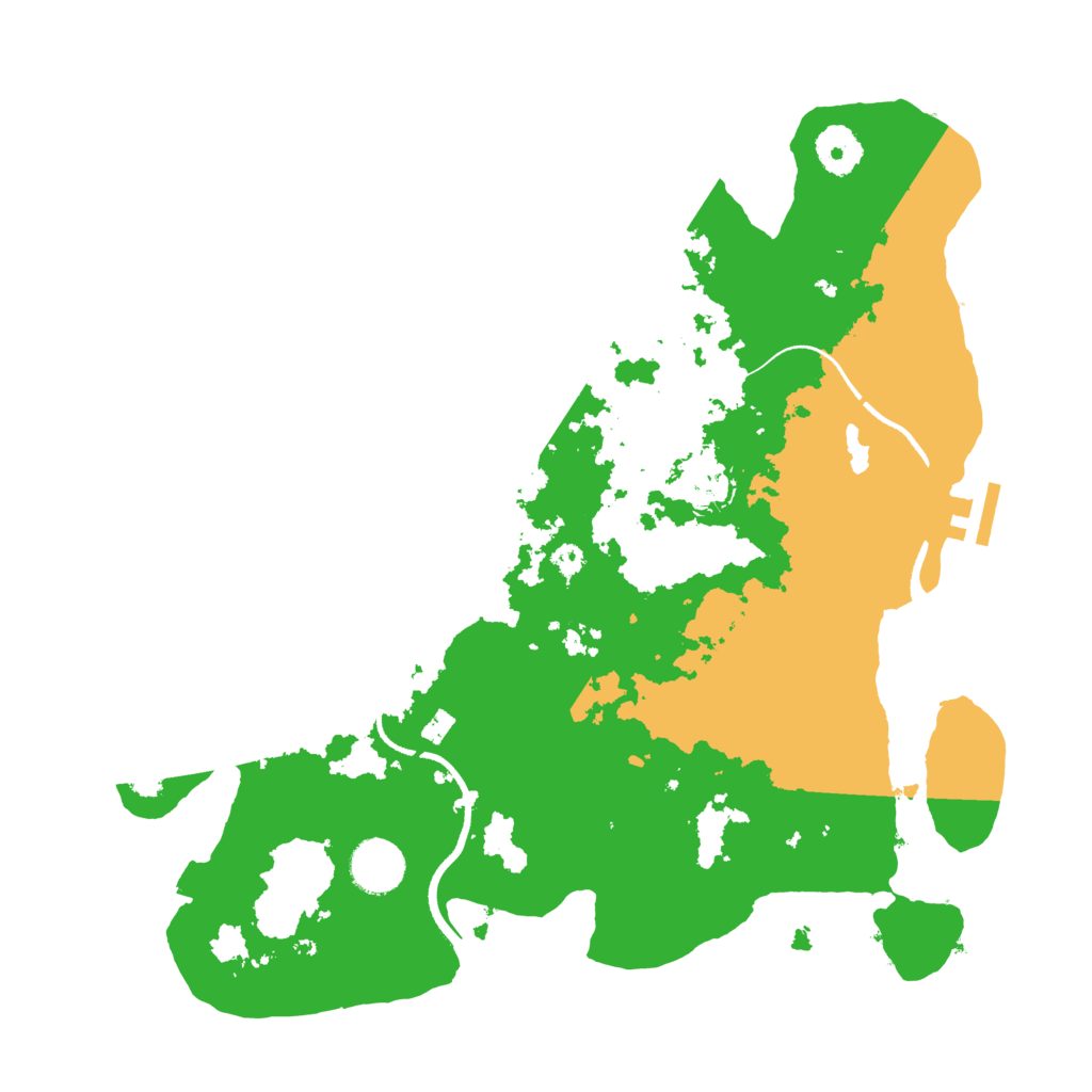 Biome Rust Map: Procedural Map, Size: 3500, Seed: 41206231