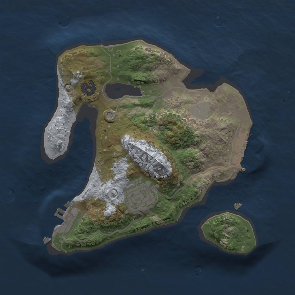 Rust Map: Procedural Map, Size: 2000, Seed: 30998724, 8 Monuments