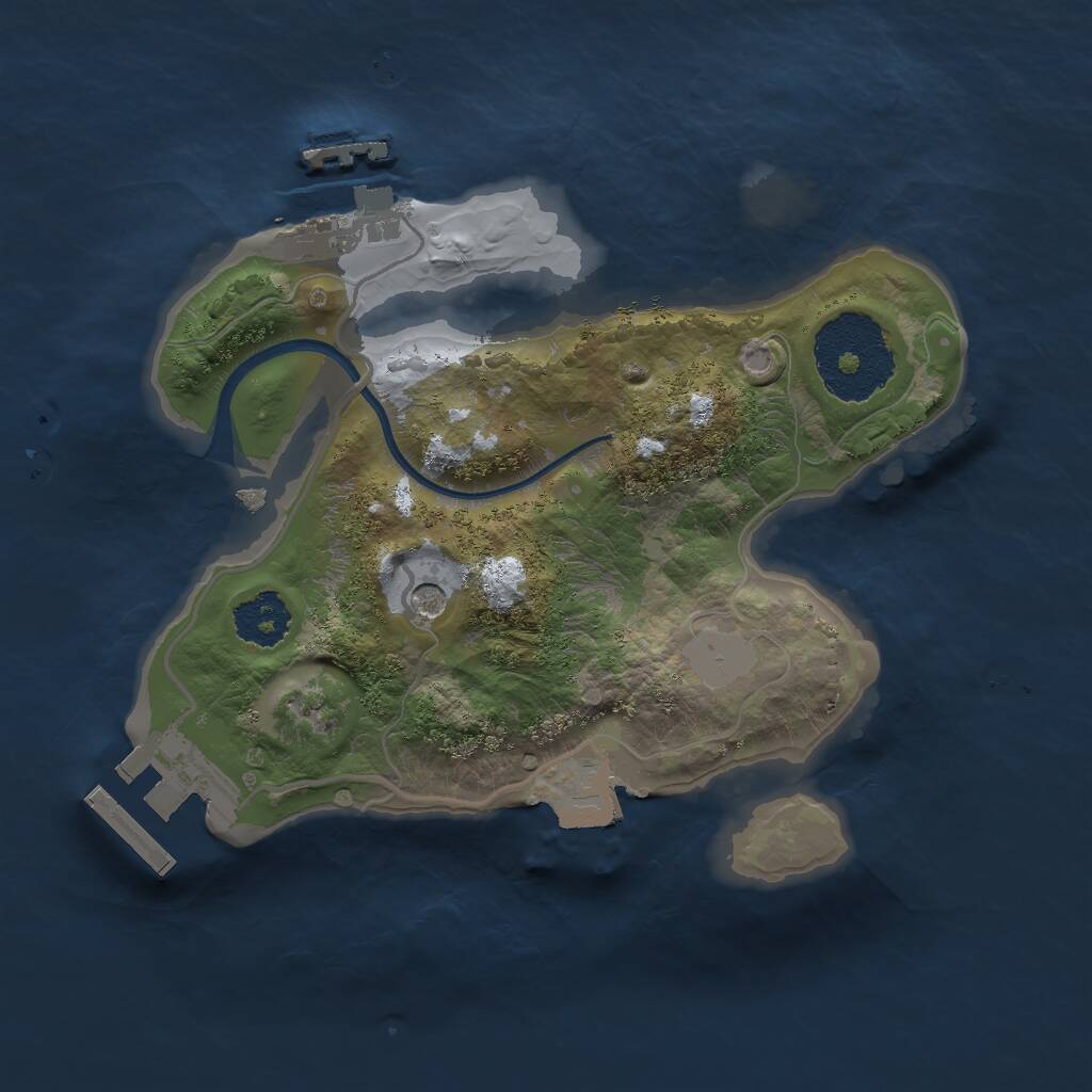 Rust Map: Procedural Map, Size: 2000, Seed: 37789923, 4 Monuments