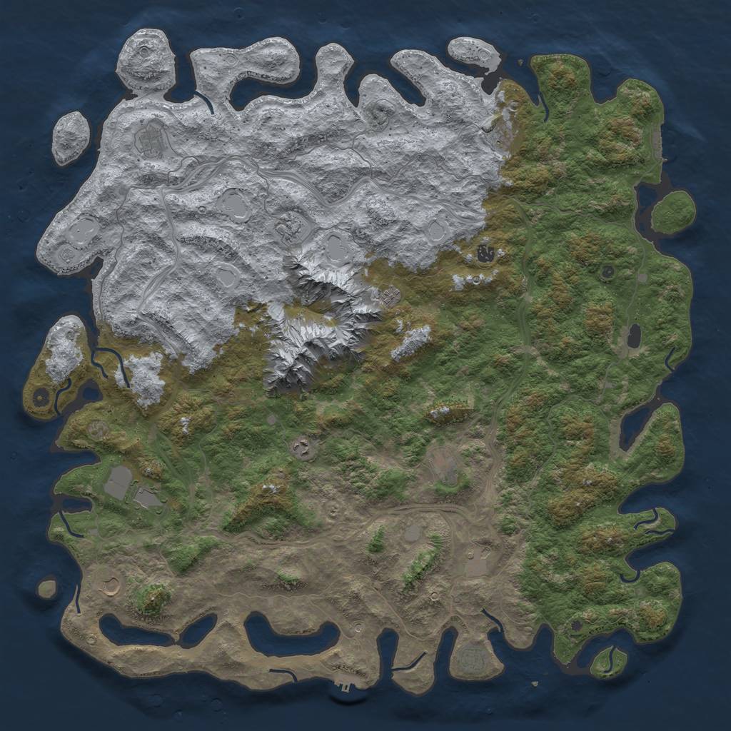 Rust Map: Procedural Map, Size: 6000, Seed: 75546, 20 Monuments