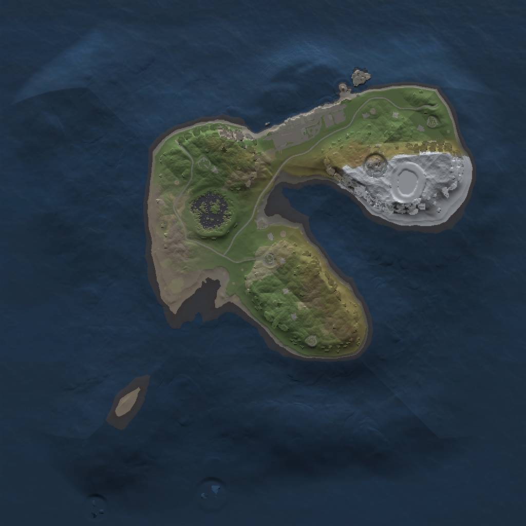 Rust Map: Procedural Map, Size: 1500, Seed: 310280, 5 Monuments