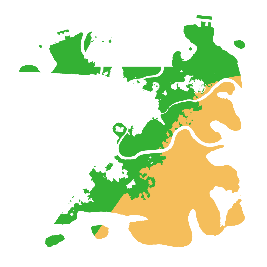 Biome Rust Map: Procedural Map, Size: 3500, Seed: 77814283