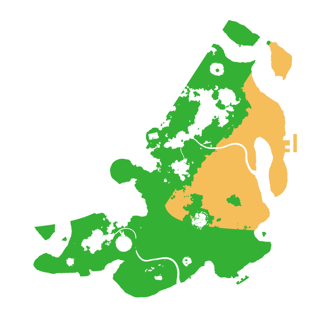 Biome Rust Map: Procedural Map, Size: 3500, Seed: 55490857
