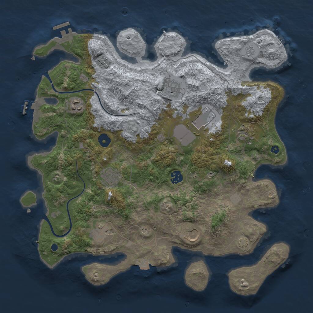Rust Map: Procedural Map, Size: 3700, Seed: 15102022, 15 Monuments