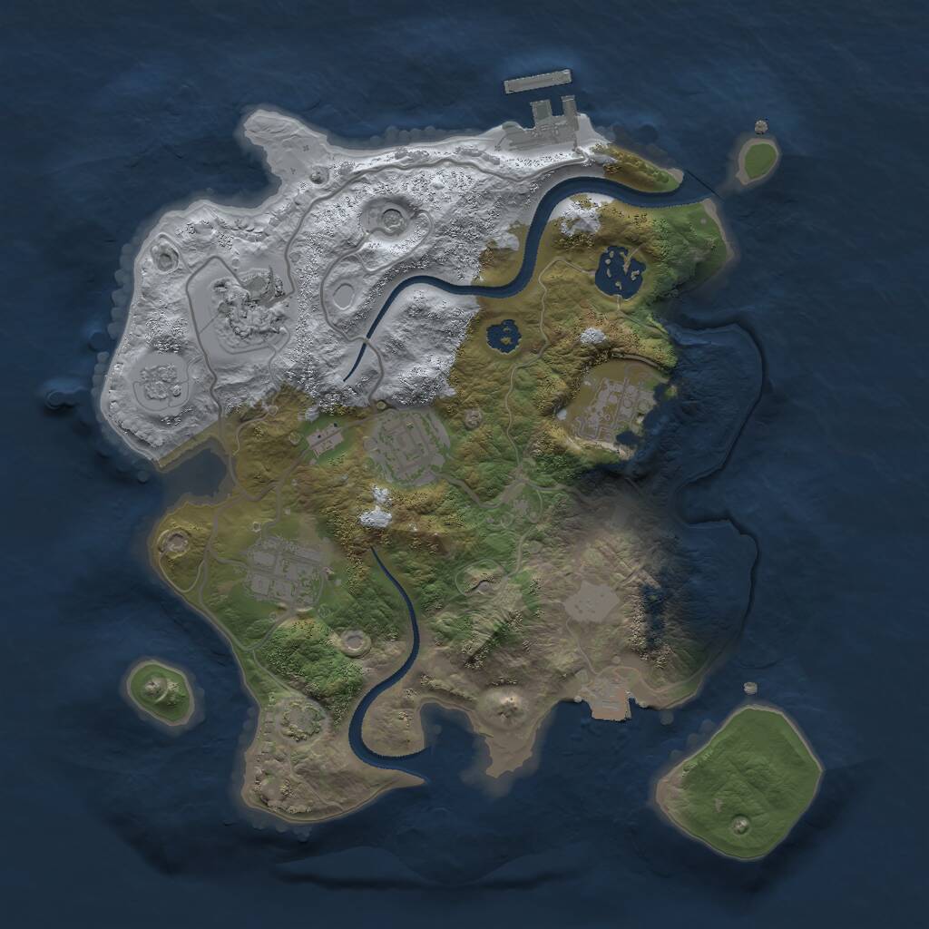 Rust Map: Procedural Map, Size: 2800, Seed: 96496316, 10 Monuments