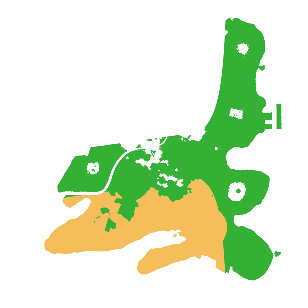 Biome Rust Map: Procedural Map, Size: 2500, Seed: 366522770