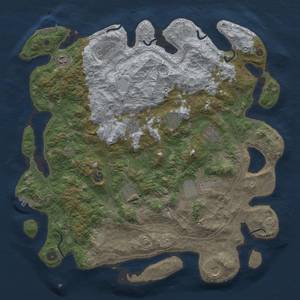 Thumbnail Rust Map: Procedural Map, Size: 4500, Seed: 279114218, 18 Monuments