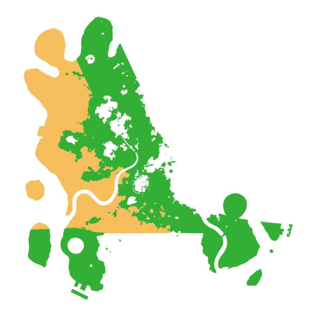 Biome Rust Map: Procedural Map, Size: 3500, Seed: 50719652