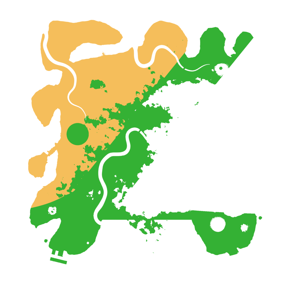 Biome Rust Map: Procedural Map, Size: 3500, Seed: 52365936