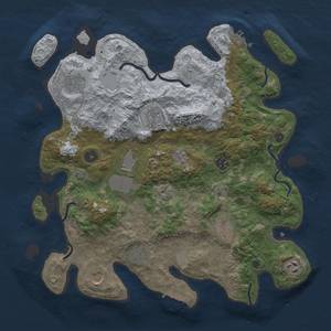 Thumbnail Rust Map: Procedural Map, Size: 3750, Seed: 71846565, 16 Monuments