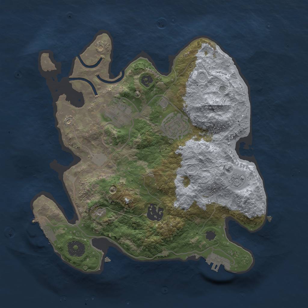 Rust Map: Procedural Map, Size: 2700, Seed: 12023, 12 Monuments