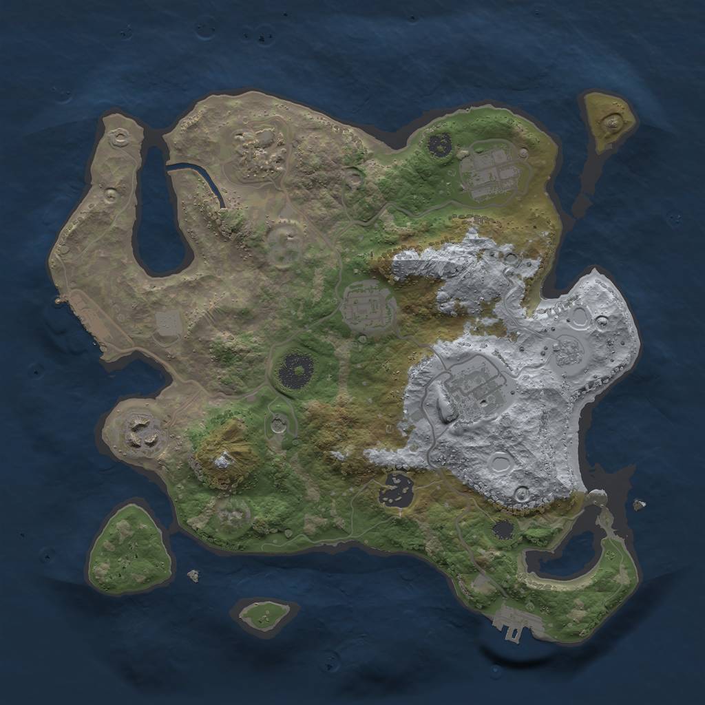 Rust Map: Procedural Map, Size: 3000, Seed: 1481301746, 15 Monuments