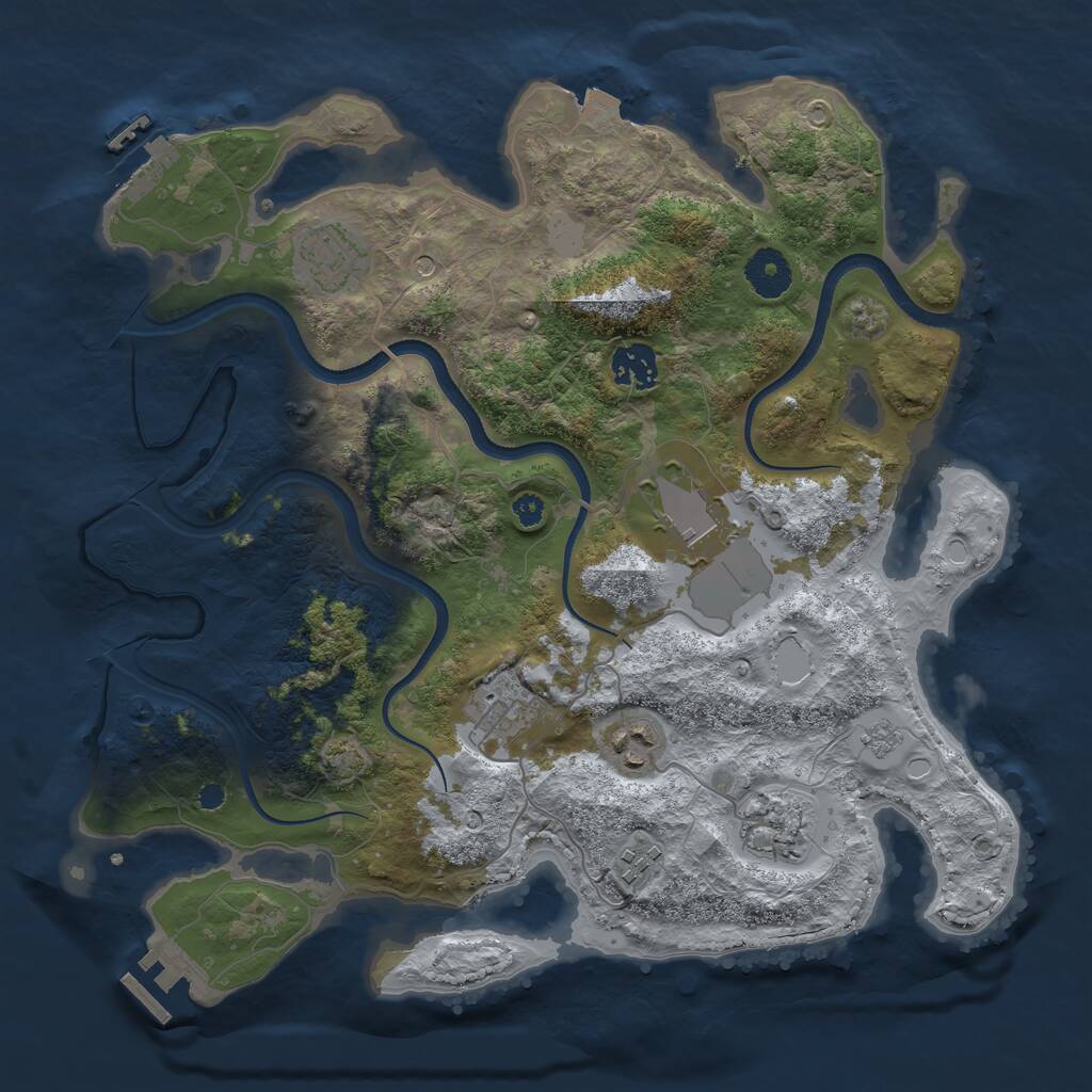 Rust Map: Procedural Map, Size: 3500, Seed: 239, 13 Monuments