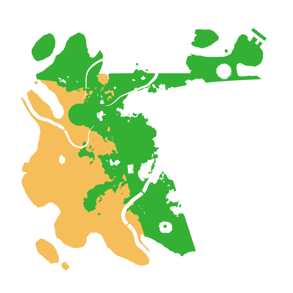 Biome Rust Map: Procedural Map, Size: 3500, Seed: 64490660
