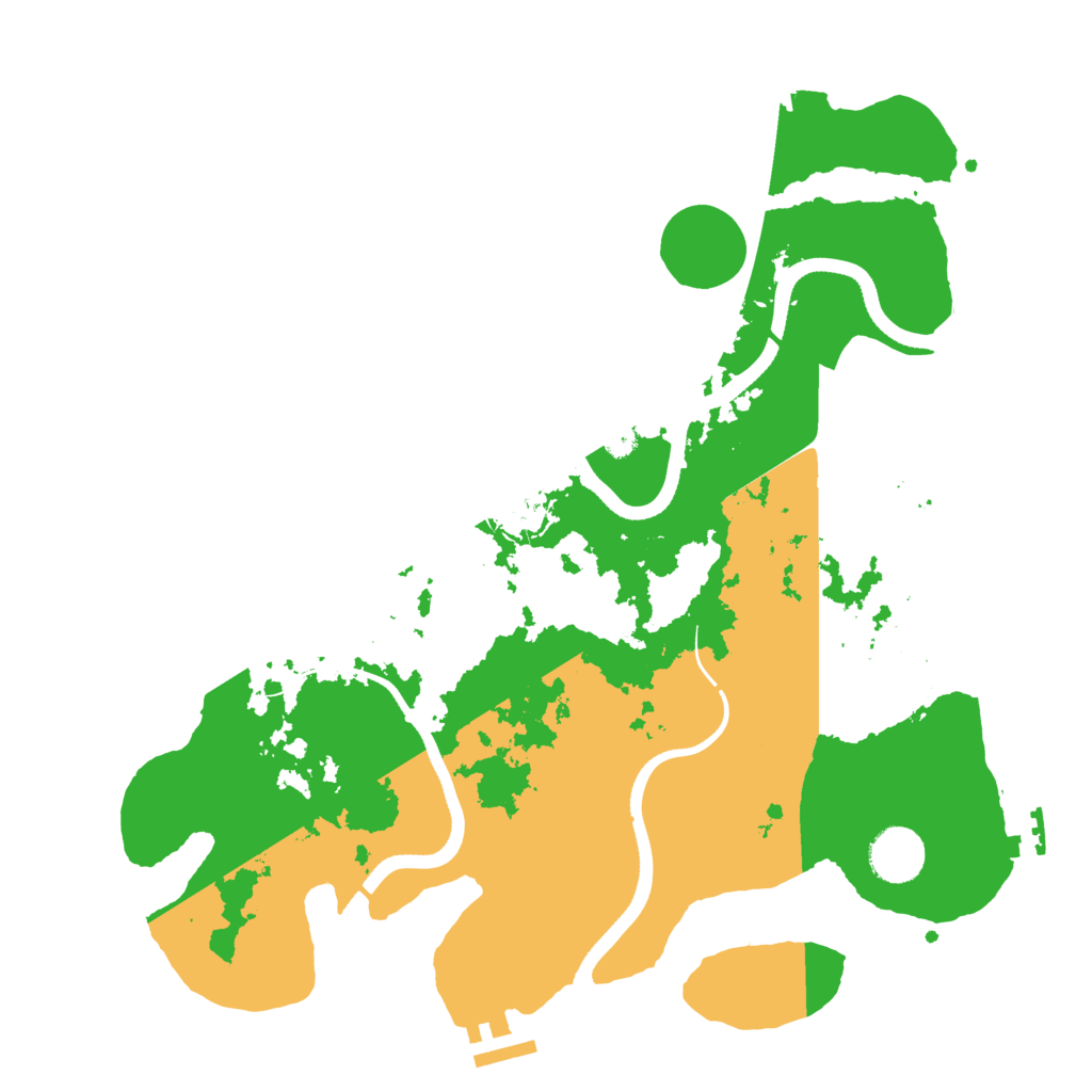 Biome Rust Map: Procedural Map, Size: 3500, Seed: 76199989
