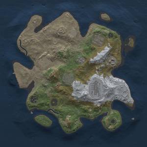 Thumbnail Rust Map: Procedural Map, Size: 3000, Seed: 1288765785, 15 Monuments