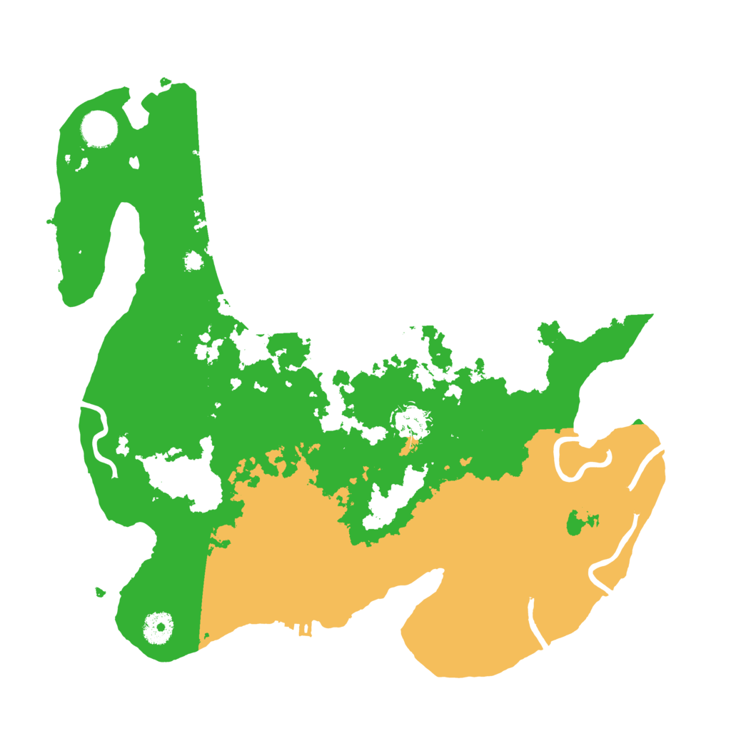 Biome Rust Map: Procedural Map, Size: 3500, Seed: 13798745
