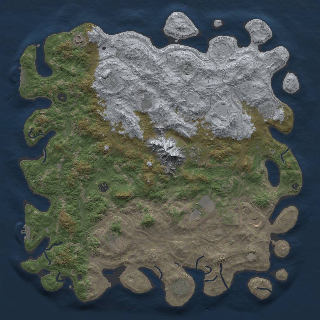 Rust Map: Procedural Map, Size: 5000, Seed: 11846923, 18 Monuments