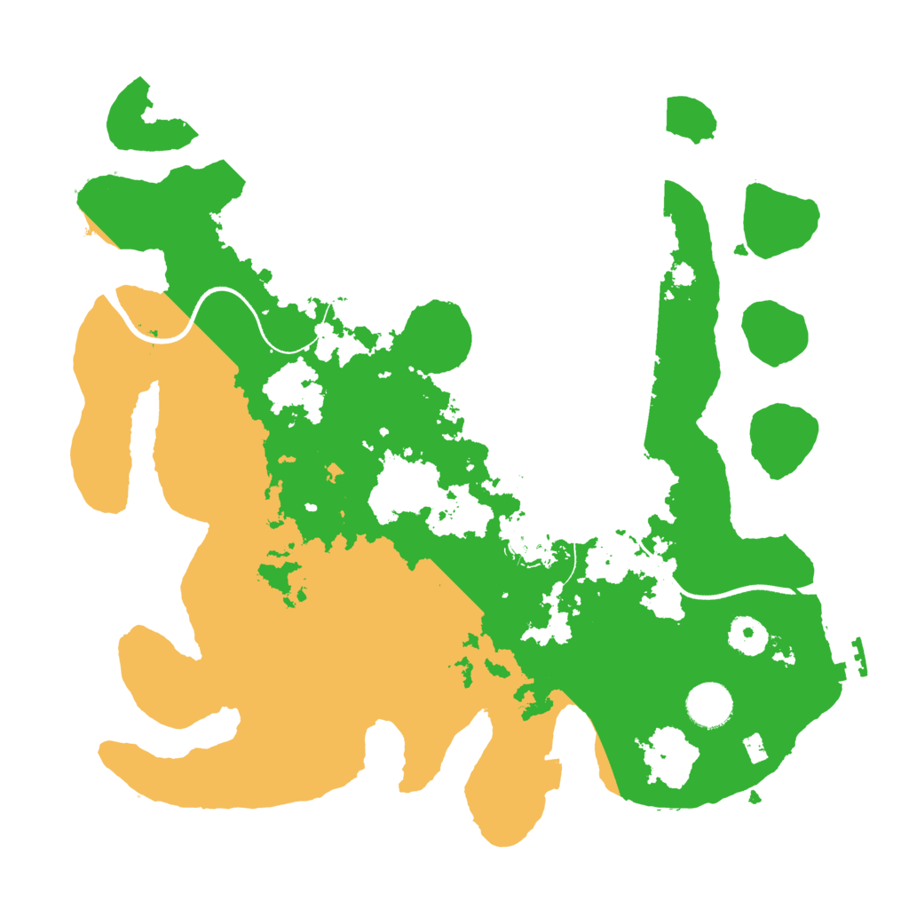 Biome Rust Map: Procedural Map, Size: 3500, Seed: 43642853