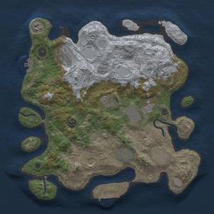 Thumbnail Rust Map: Procedural Map, Size: 3500, Seed: 37260146, 19 Monuments