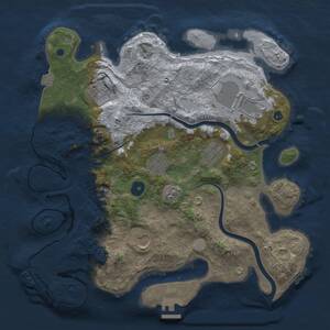 Thumbnail Rust Map: Procedural Map, Size: 3500, Seed: 37260146, 12 Monuments