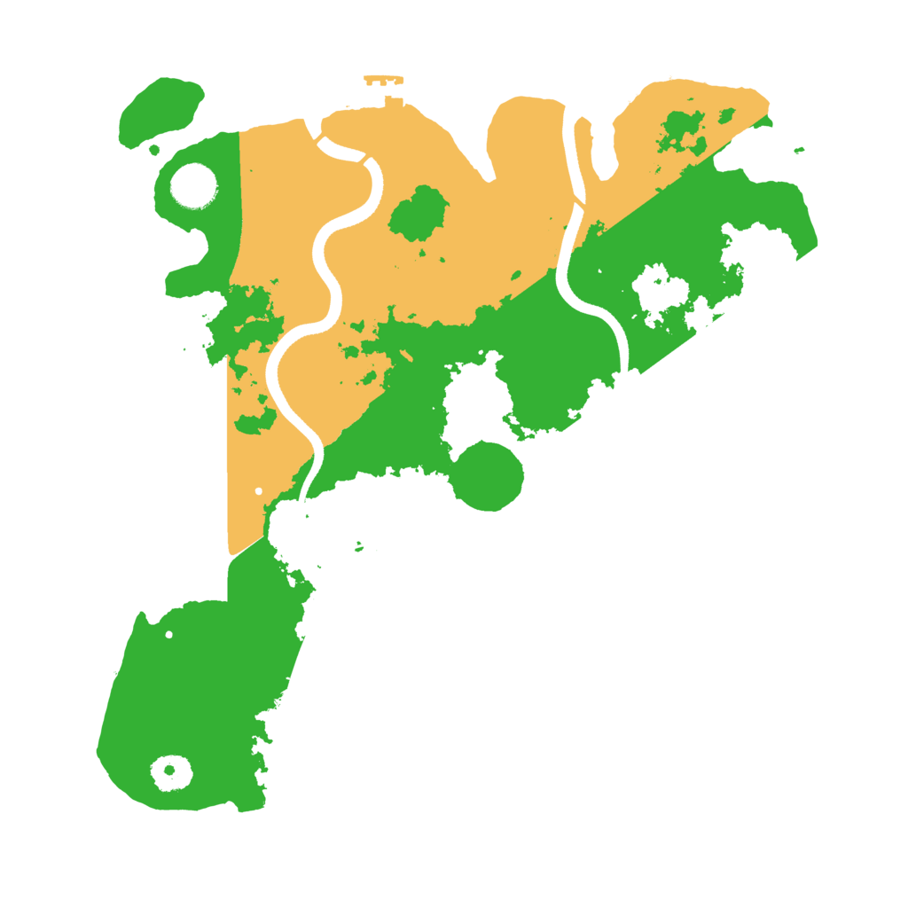 Biome Rust Map: Procedural Map, Size: 3500, Seed: 86491321