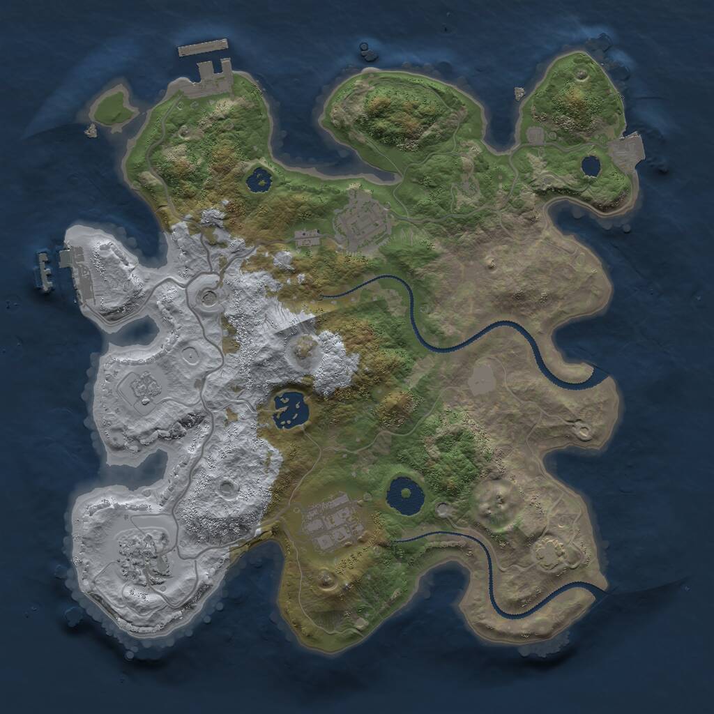 Rust Map: Procedural Map, Size: 2900, Seed: 280876757, 10 Monuments