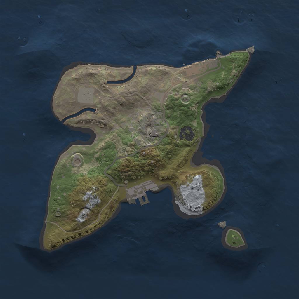 Rust Map: Procedural Map, Size: 2000, Seed: 332574649, 7 Monuments