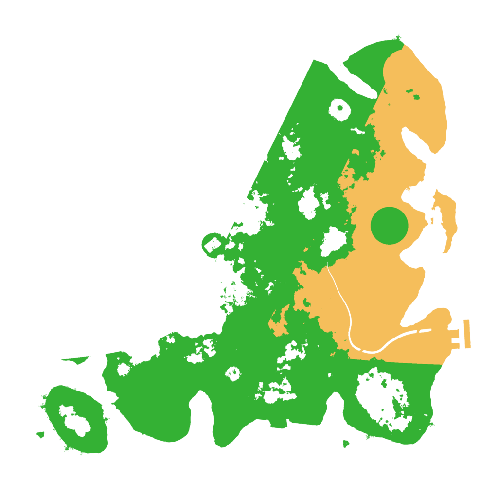 Biome Rust Map: Procedural Map, Size: 3500, Seed: 125550