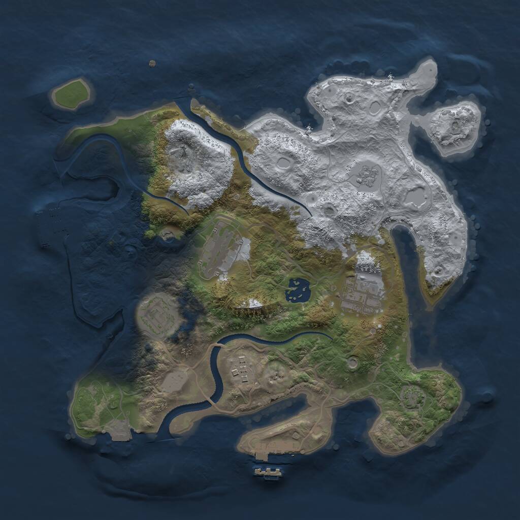 Rust Map: Procedural Map, Size: 3000, Seed: 5460497, 11 Monuments