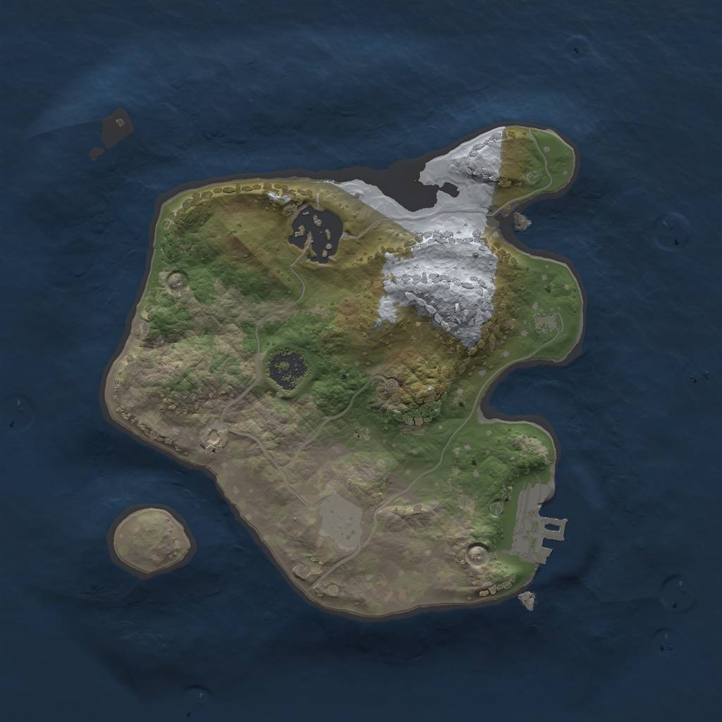 Rust Map: Procedural Map, Size: 2000, Seed: 43213241, 7 Monuments